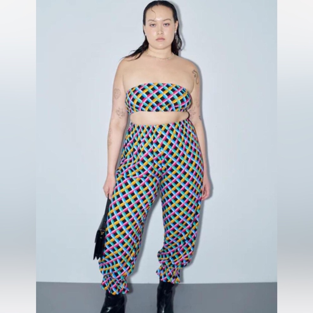 SMALL Screensaver Linen Long Bloomers & Tube Top Set